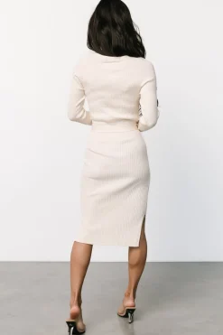 Online Baltic Born Blayne Ribbed Midi Dress | Cream