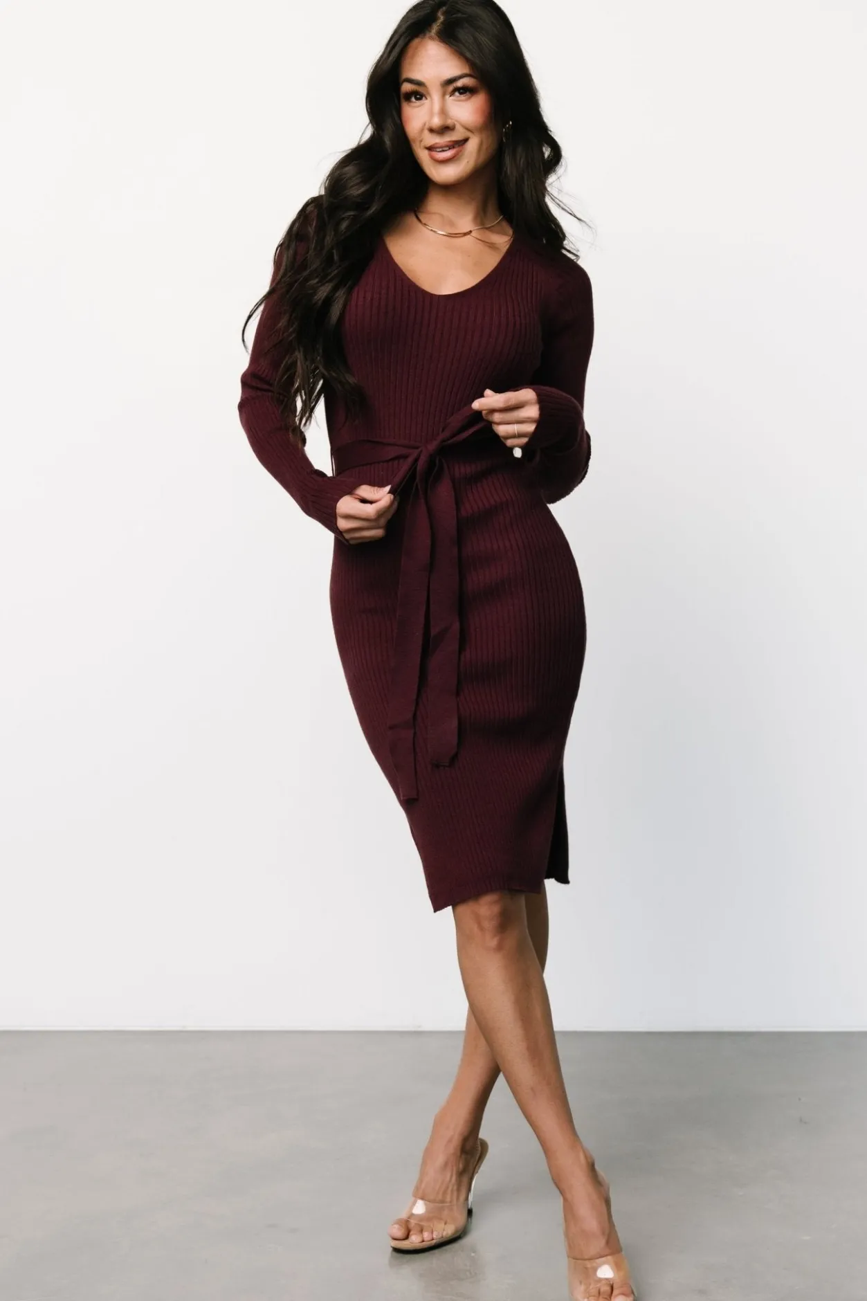 Clearance Baltic Born Blayne Ribbed Midi Dress | Mulberry
