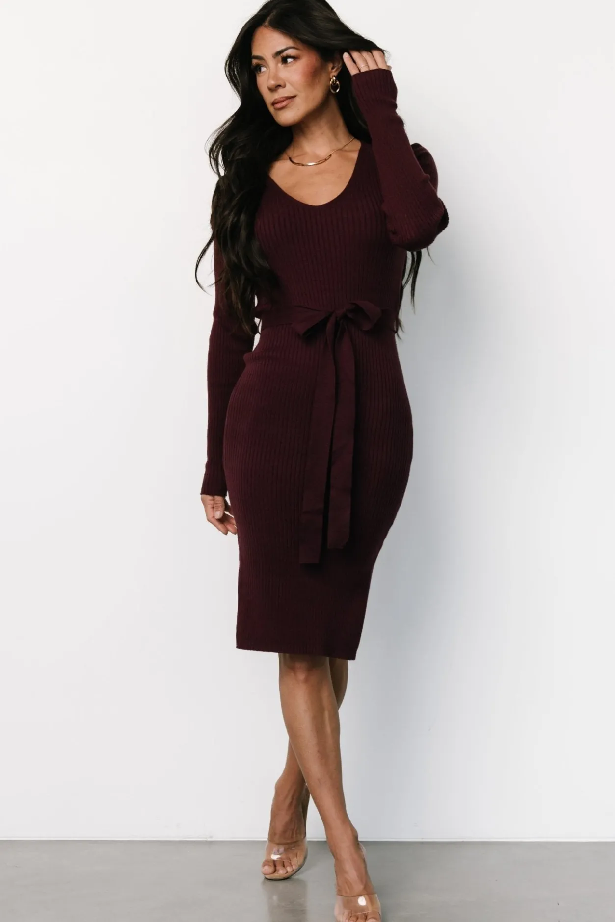 Clearance Baltic Born Blayne Ribbed Midi Dress | Mulberry