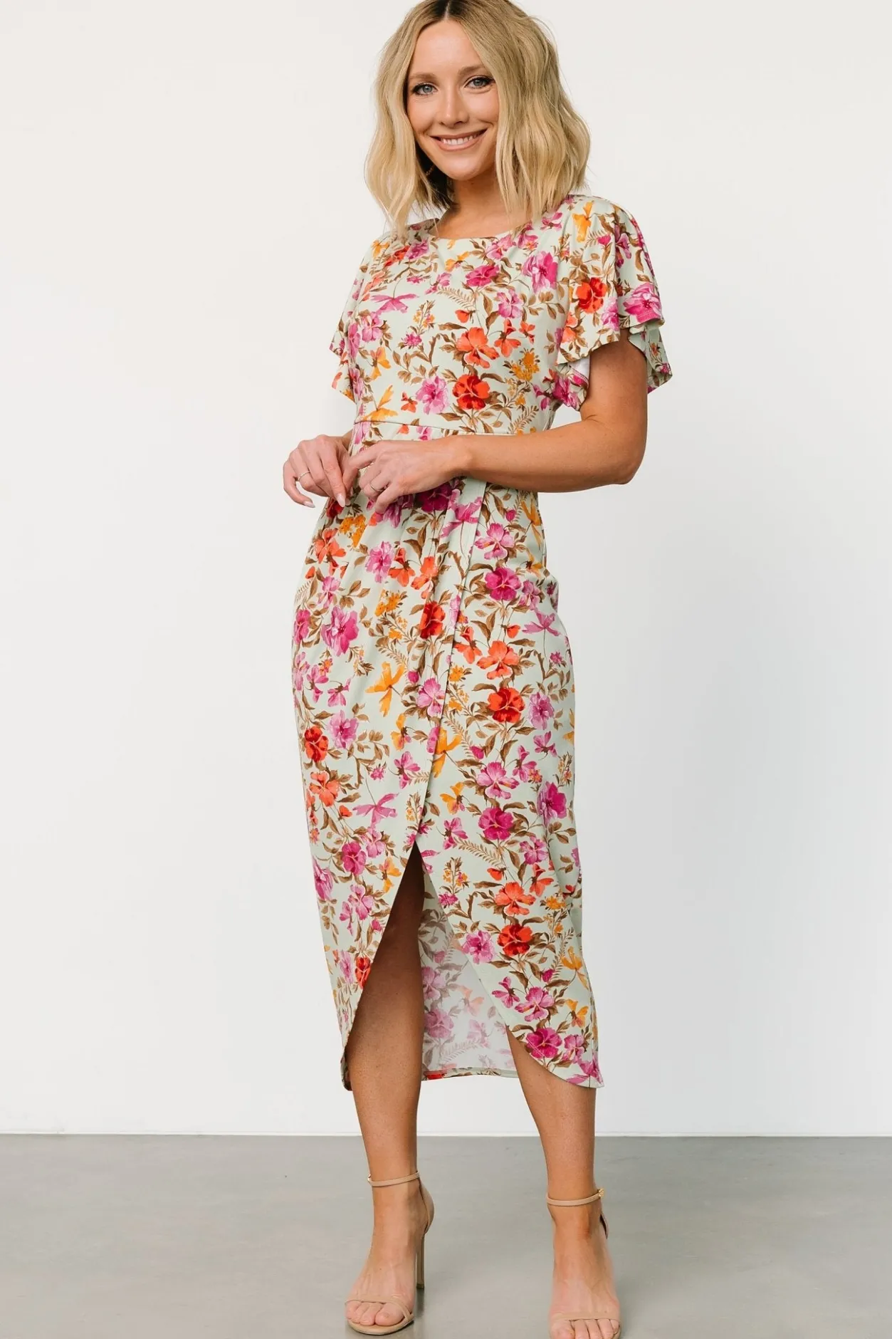Best Baltic Born Bloomfield Midi Dress | Sage Floral SageFloral