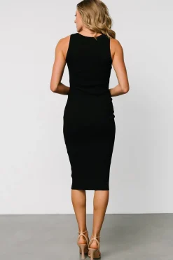 Discount Baltic Born Bobbie Snap Button Midi Dress | Black