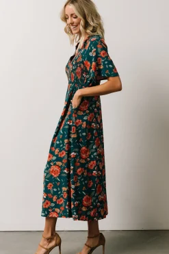 Best Baltic Born Botega Midi Dress | Jade Multi Floral JadeMultiFloral
