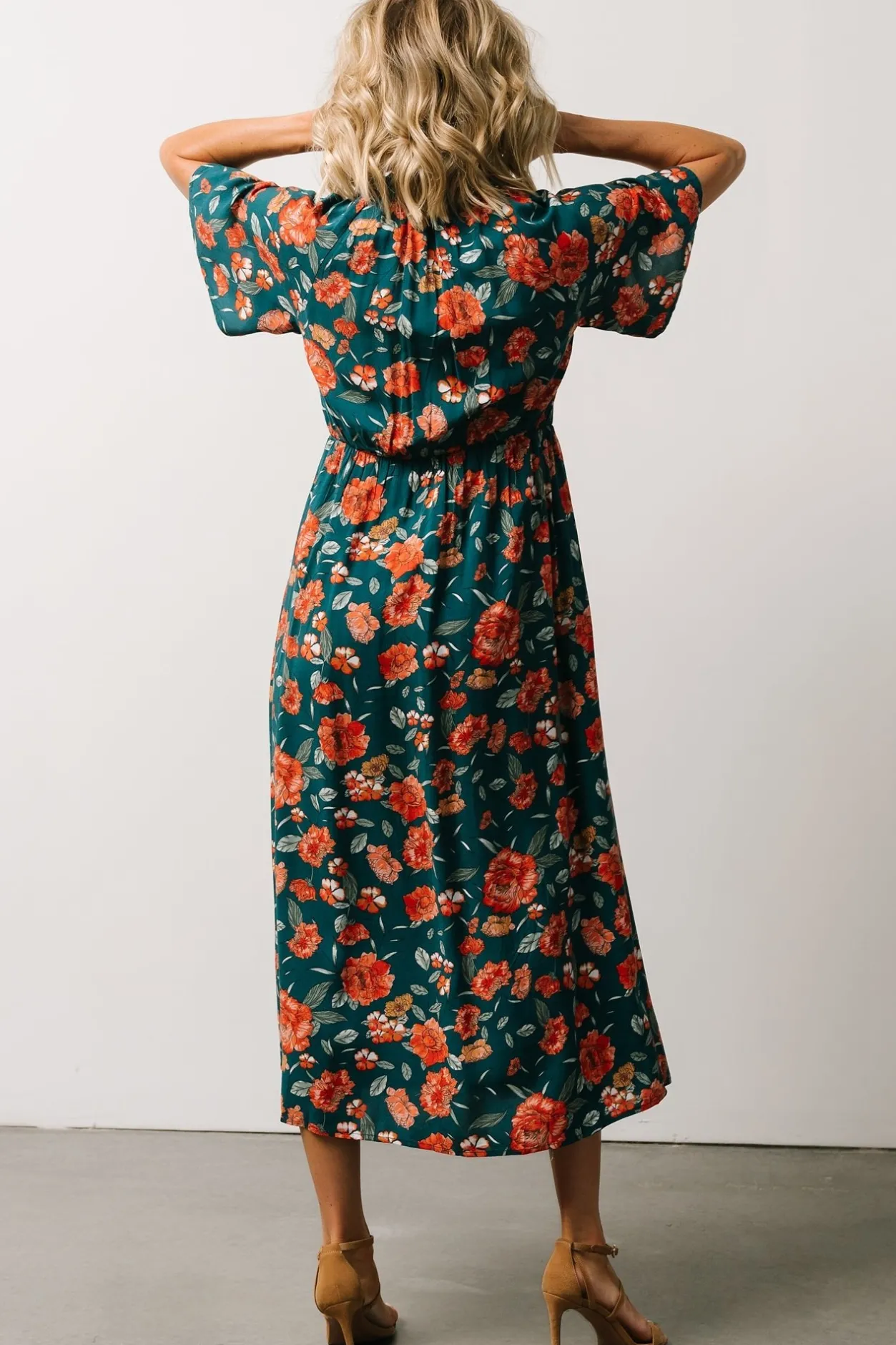 Best Baltic Born Botega Midi Dress | Jade Multi Floral JadeMultiFloral