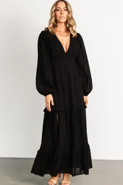 Discount Baltic Born Bowman Deep V Maxi Dress | Black