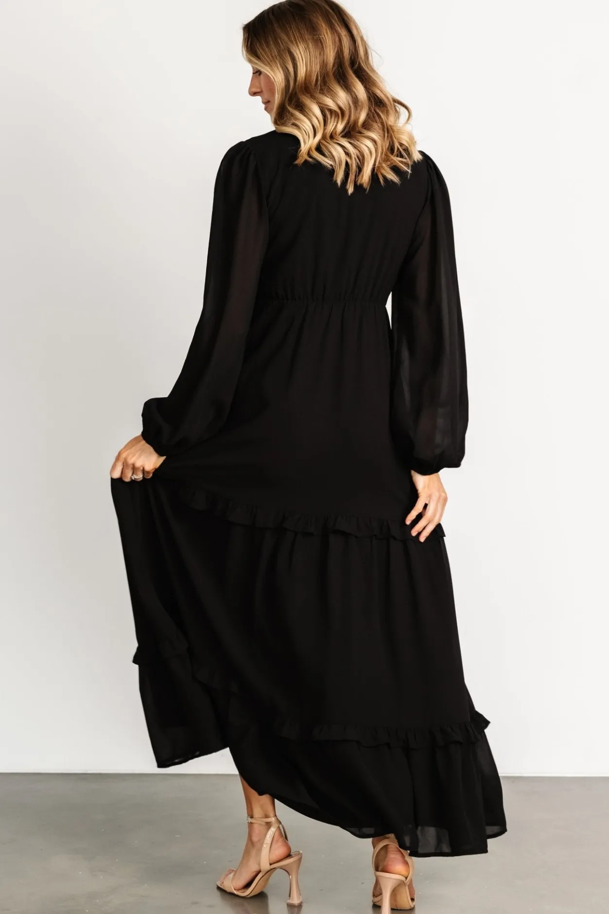 Discount Baltic Born Bowman Deep V Maxi Dress | Black