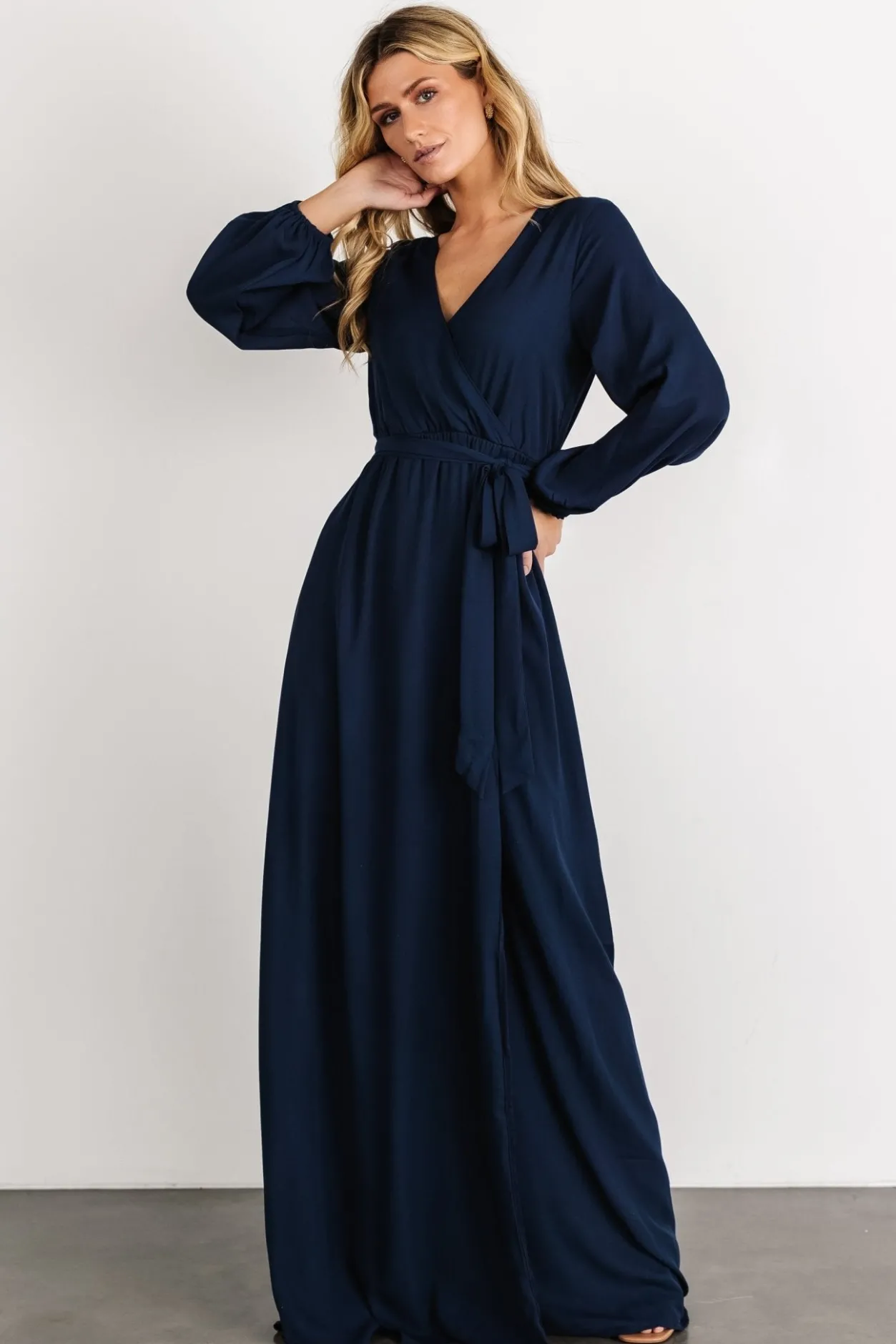 Sale Baltic Born Breanne Faux Wrap Maxi Dress | Navy