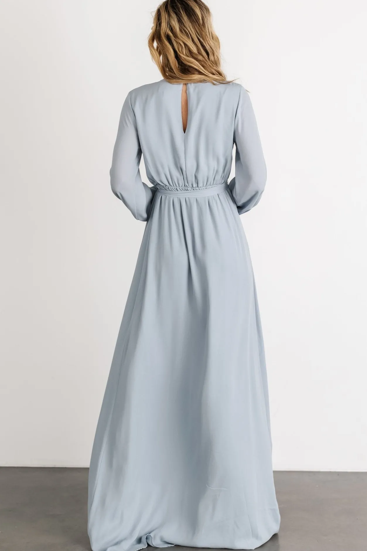 Discount Baltic Born Breanne Faux Wrap Maxi Dress | Light Blue LightBlue