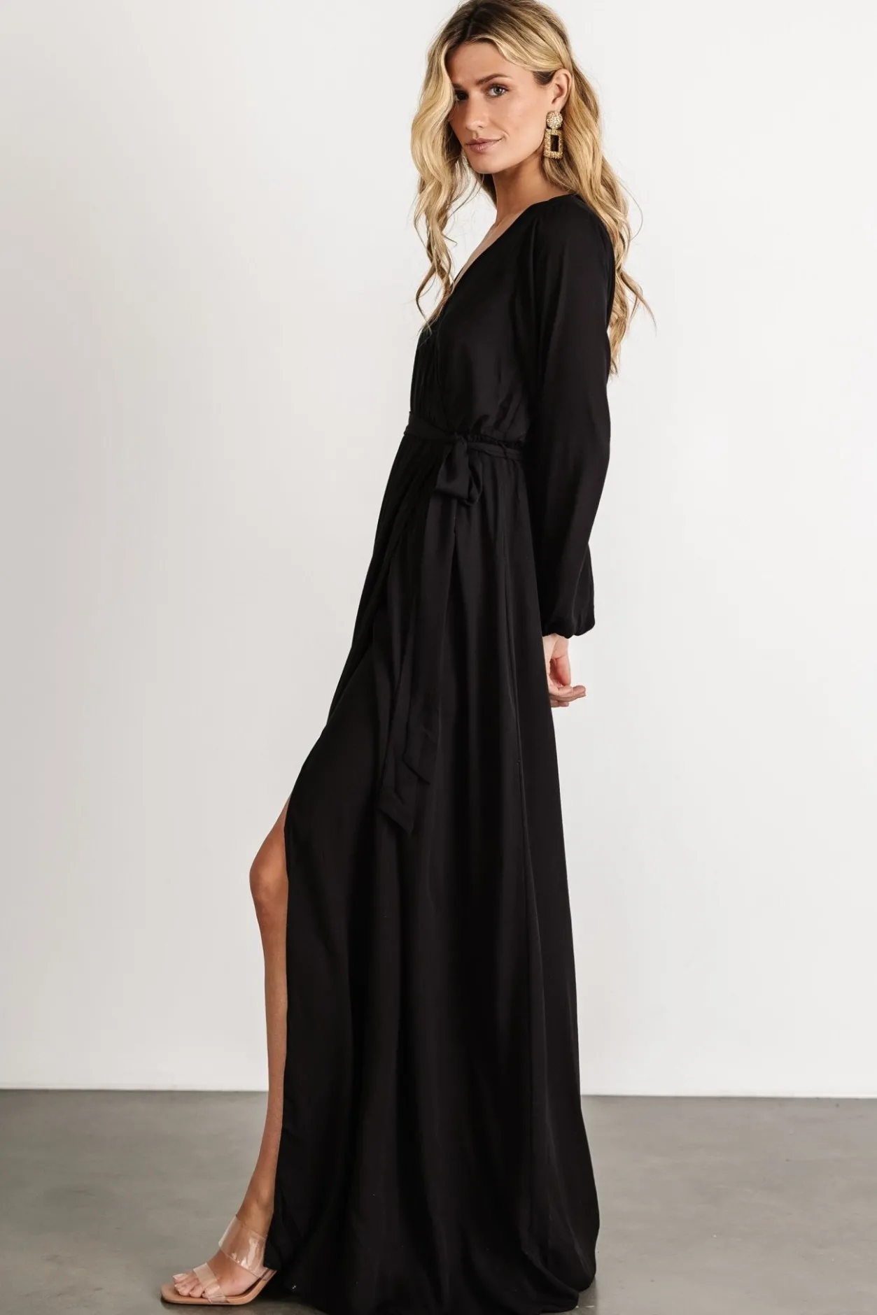 Outlet Baltic Born Breanne Faux Wrap Maxi Dress | Black