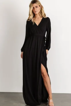 Outlet Baltic Born Breanne Faux Wrap Maxi Dress | Black