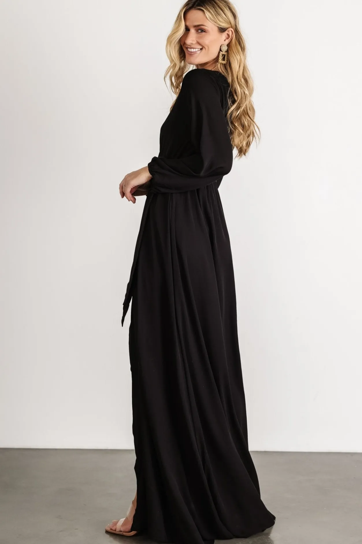 Outlet Baltic Born Breanne Faux Wrap Maxi Dress | Black
