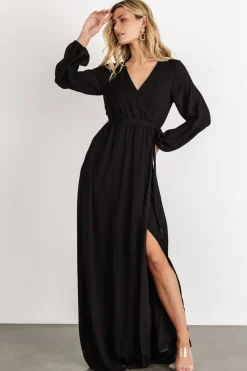 Outlet Baltic Born Breanne Faux Wrap Maxi Dress | Black