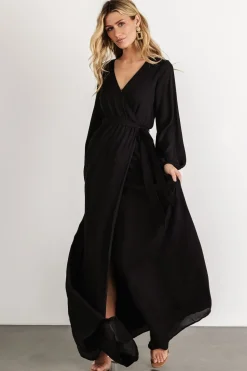 Outlet Baltic Born Breanne Faux Wrap Maxi Dress | Black
