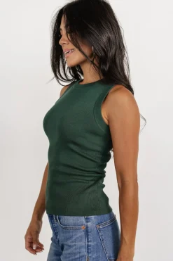 Sale Baltic Born Bree Knit Tank Top | Dark Green DarkGreen