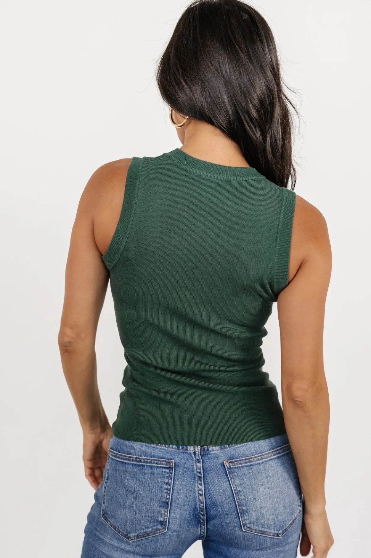 Sale Baltic Born Bree Knit Tank Top | Dark Green DarkGreen