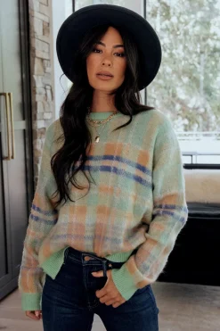 Sale Baltic Born Brentridge Plaid Sweater | Green Multi GreenMulti