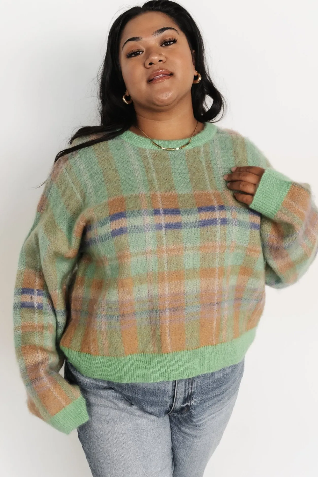Sale Baltic Born Brentridge Plaid Sweater | Green Multi GreenMulti