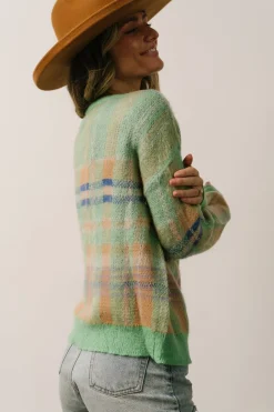 Sale Baltic Born Brentridge Plaid Sweater | Green Multi GreenMulti