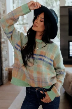 Sale Baltic Born Brentridge Plaid Sweater | Green Multi GreenMulti