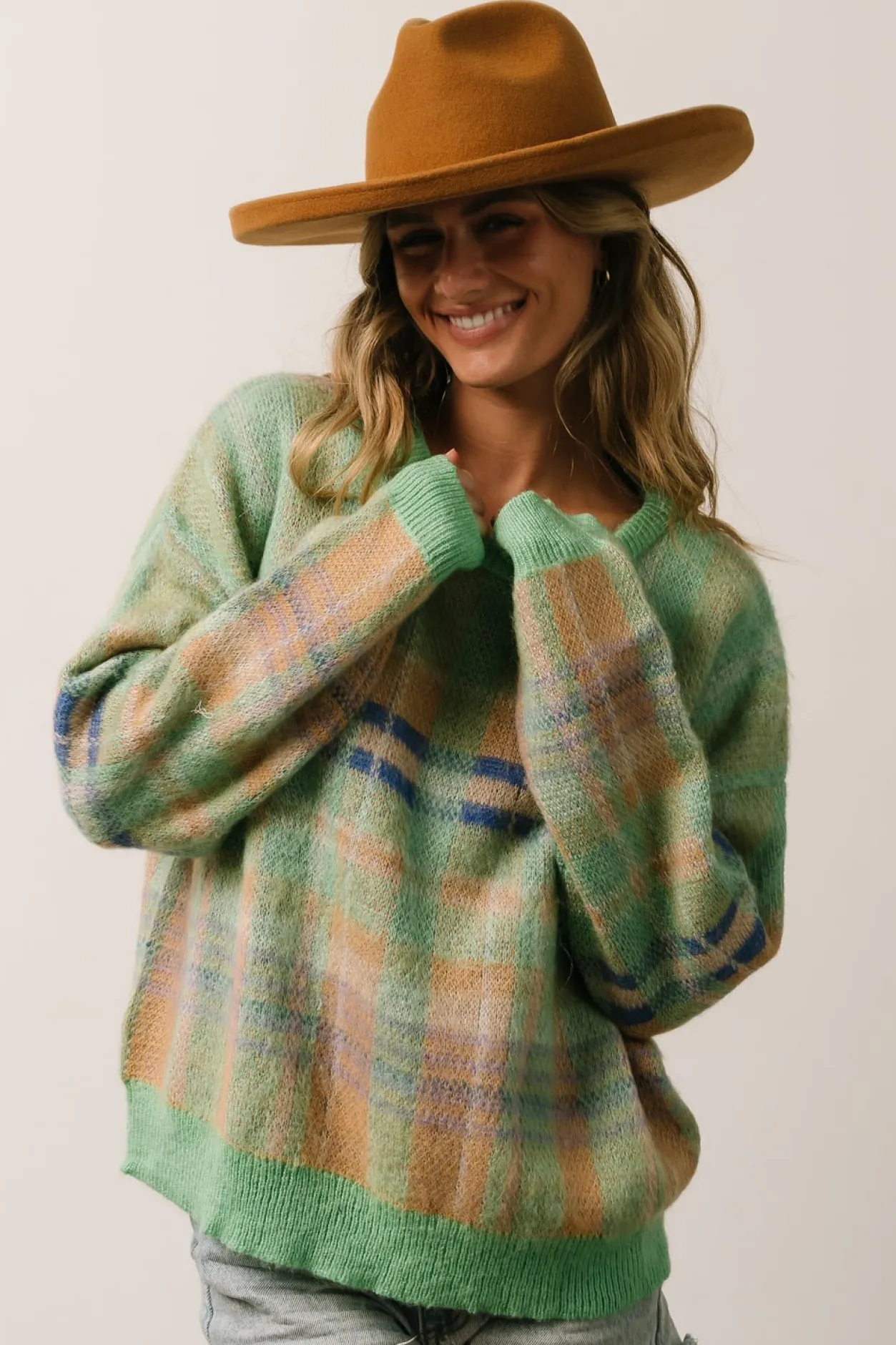 Sale Baltic Born Brentridge Plaid Sweater | Green Multi GreenMulti