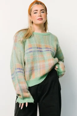 Sale Baltic Born Brentridge Plaid Sweater | Green Multi GreenMulti