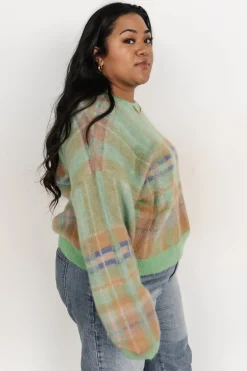 Sale Baltic Born Brentridge Plaid Sweater | Green Multi GreenMulti