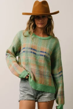 Sale Baltic Born Brentridge Plaid Sweater | Green Multi GreenMulti