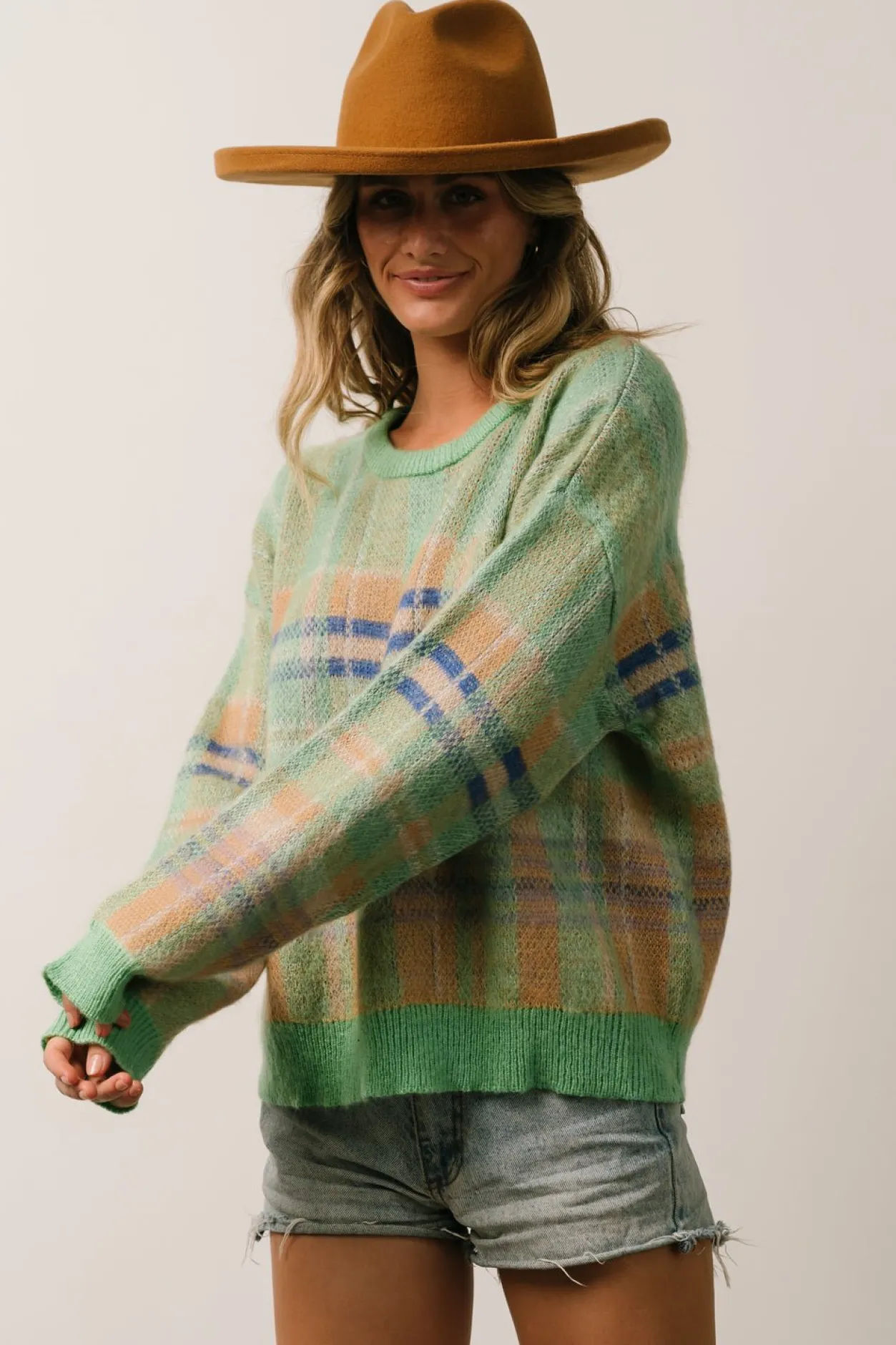Sale Baltic Born Brentridge Plaid Sweater | Green Multi GreenMulti