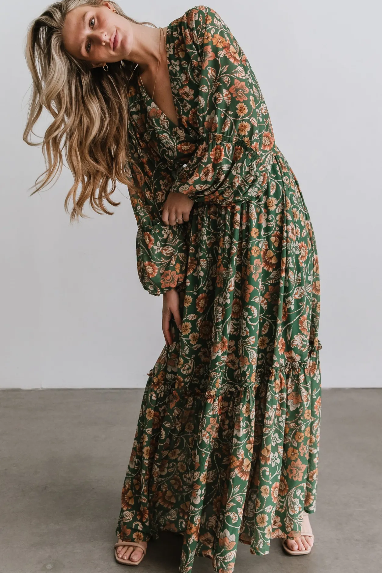 Outlet Baltic Born Bria Maxi Dress | Green Floral GreenFloral