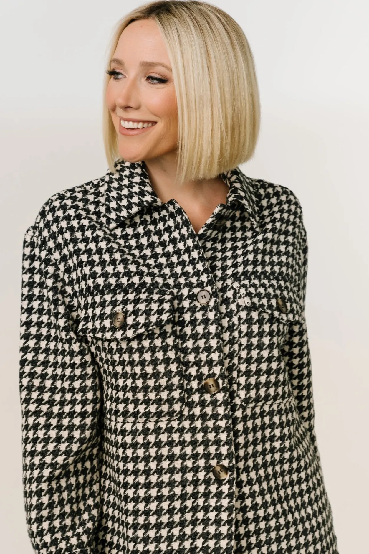 Sale Baltic Born Bridger Houndstooth Jacket | Dark Navy + Ivory DarkNavy+Ivory