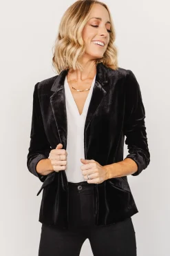 Hot Baltic Born Brinton Velvet Blazer | Black