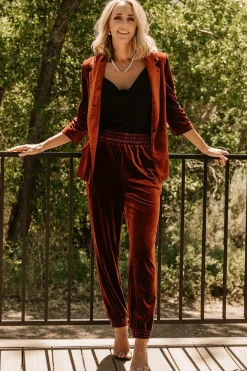 Outlet Baltic Born Brinton Velvet Blazer | Cinnamon