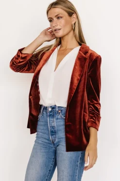 Outlet Baltic Born Brinton Velvet Blazer | Cinnamon
