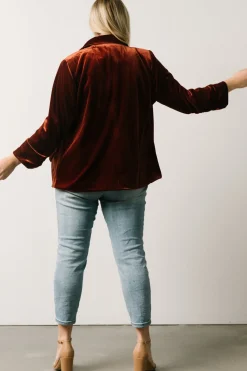 Outlet Baltic Born Brinton Velvet Blazer | Cinnamon