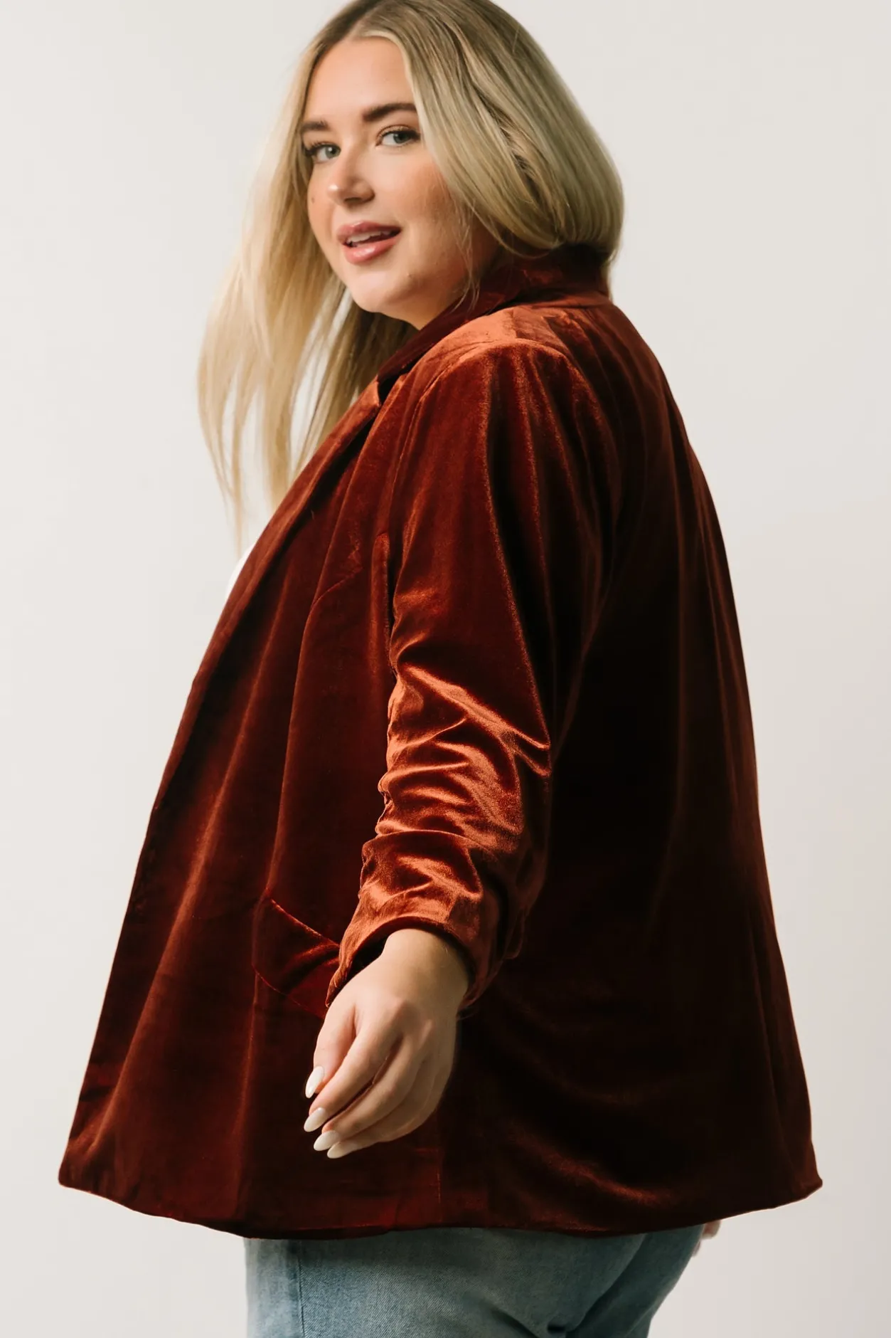 Outlet Baltic Born Brinton Velvet Blazer | Cinnamon