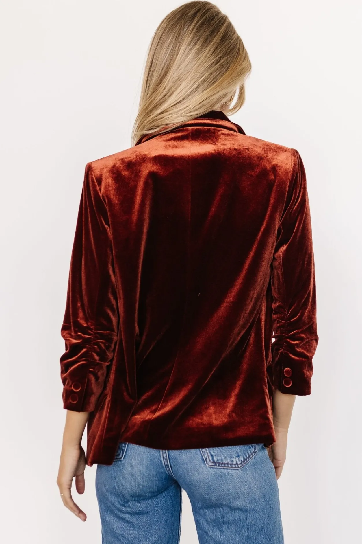 Outlet Baltic Born Brinton Velvet Blazer | Cinnamon