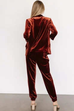 Outlet Baltic Born Brinton Velvet Blazer | Cinnamon