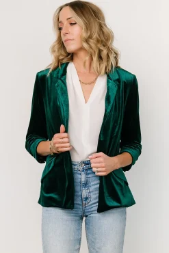 Hot Baltic Born Brinton Velvet Blazer | Dark Green DarkGreen