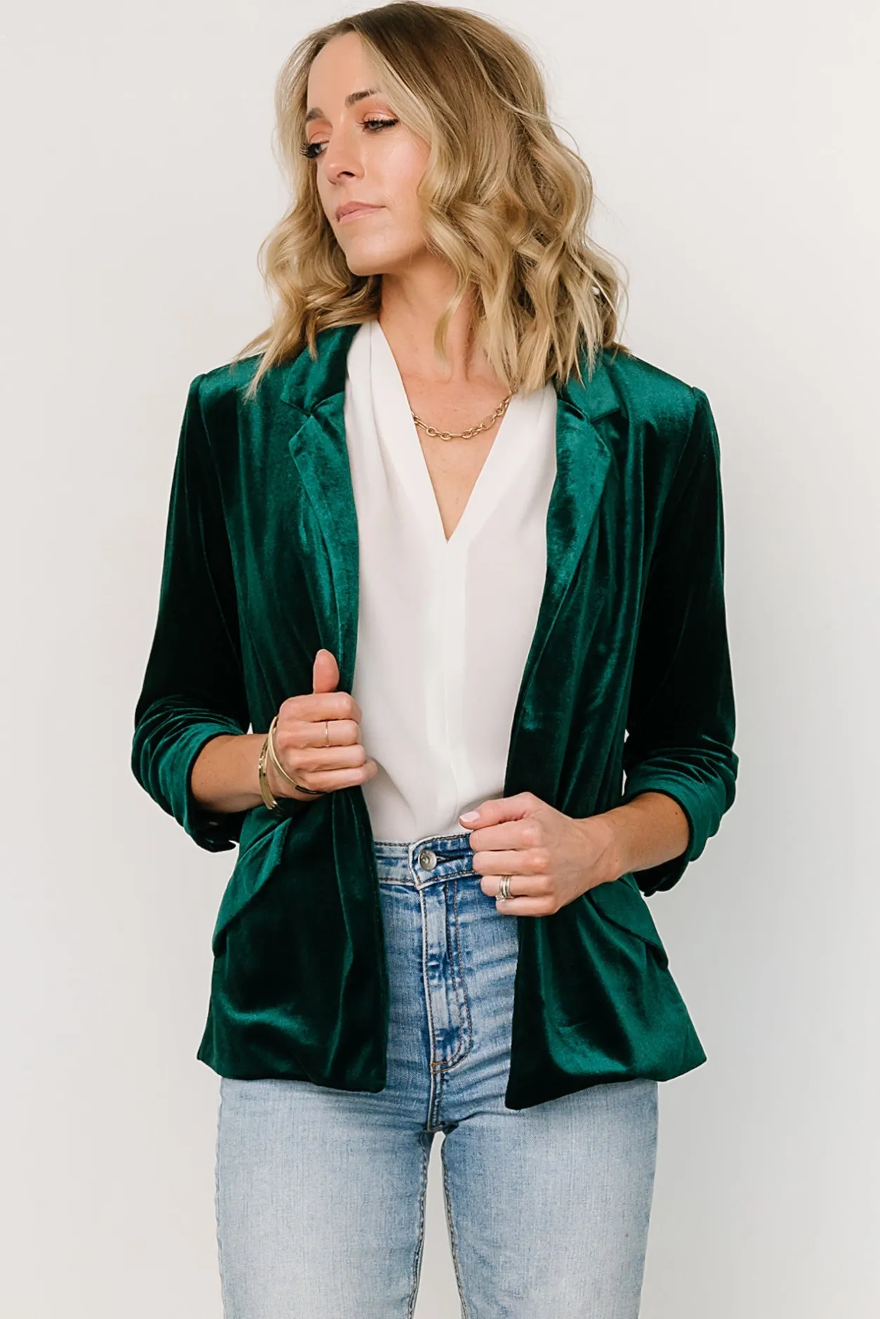 Hot Baltic Born Brinton Velvet Blazer | Dark Green DarkGreen