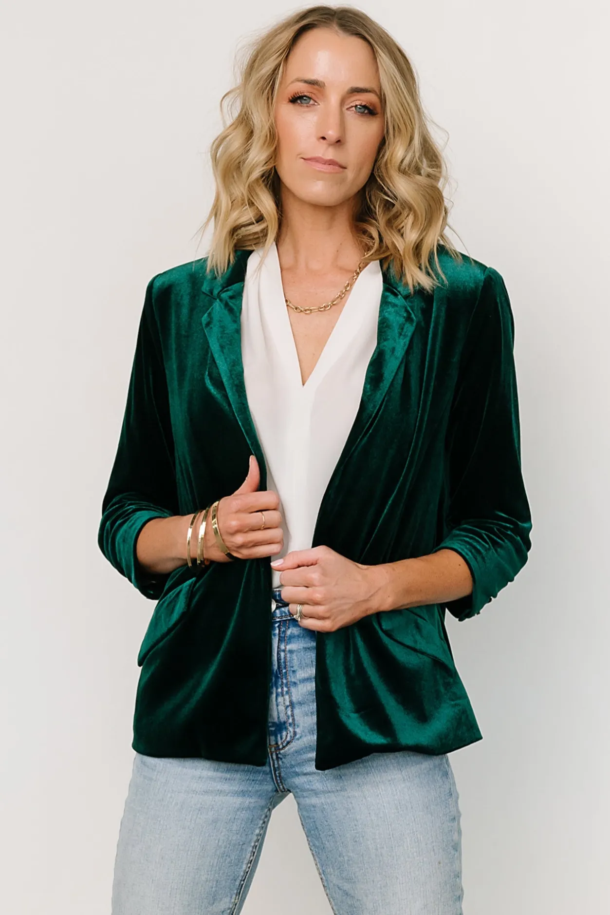 Hot Baltic Born Brinton Velvet Blazer | Dark Green DarkGreen