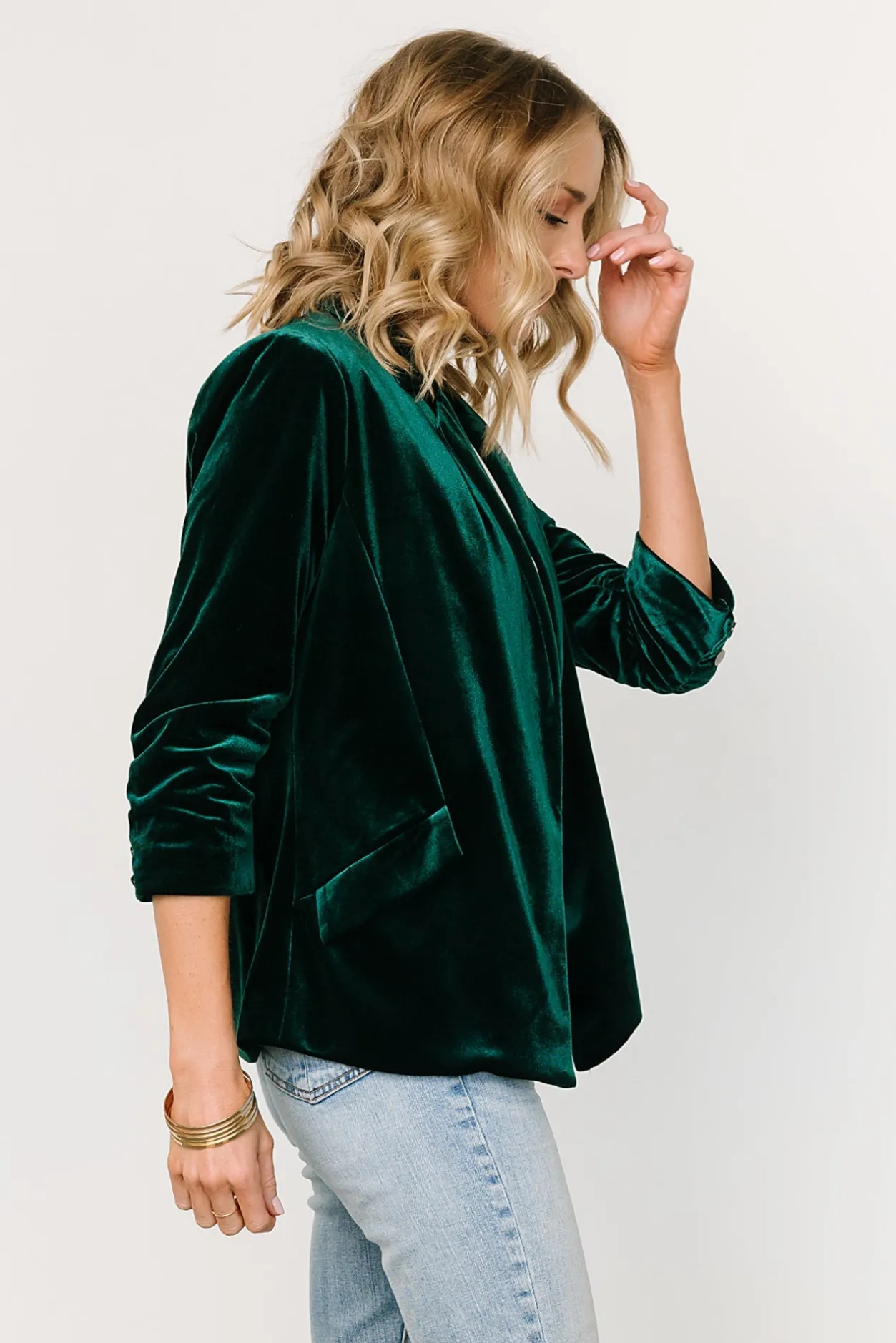Hot Baltic Born Brinton Velvet Blazer | Dark Green DarkGreen