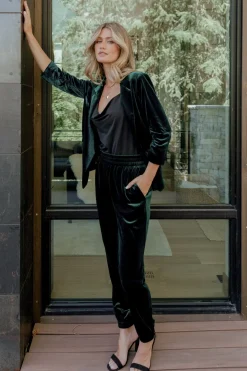 Hot Baltic Born Brinton Velvet Blazer | Dark Green DarkGreen