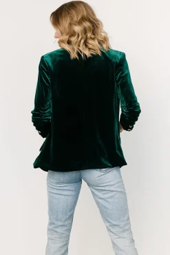 Hot Baltic Born Brinton Velvet Blazer | Dark Green DarkGreen