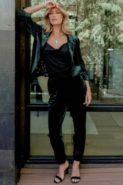 Hot Baltic Born Brinton Velvet Blazer | Dark Green DarkGreen