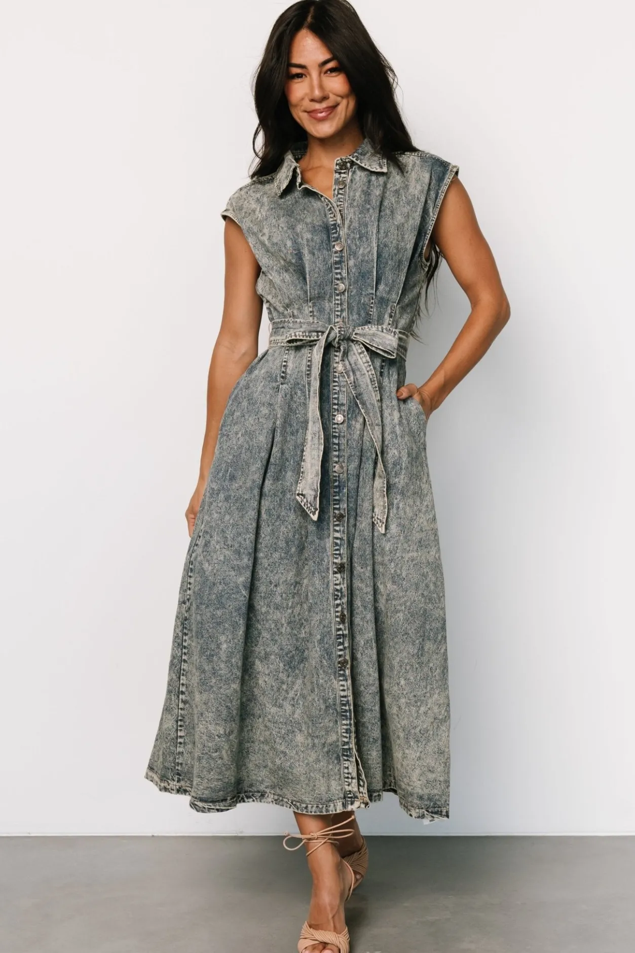 Online Baltic Born Britney Denim Dress | Vintage Blue VintageBlue
