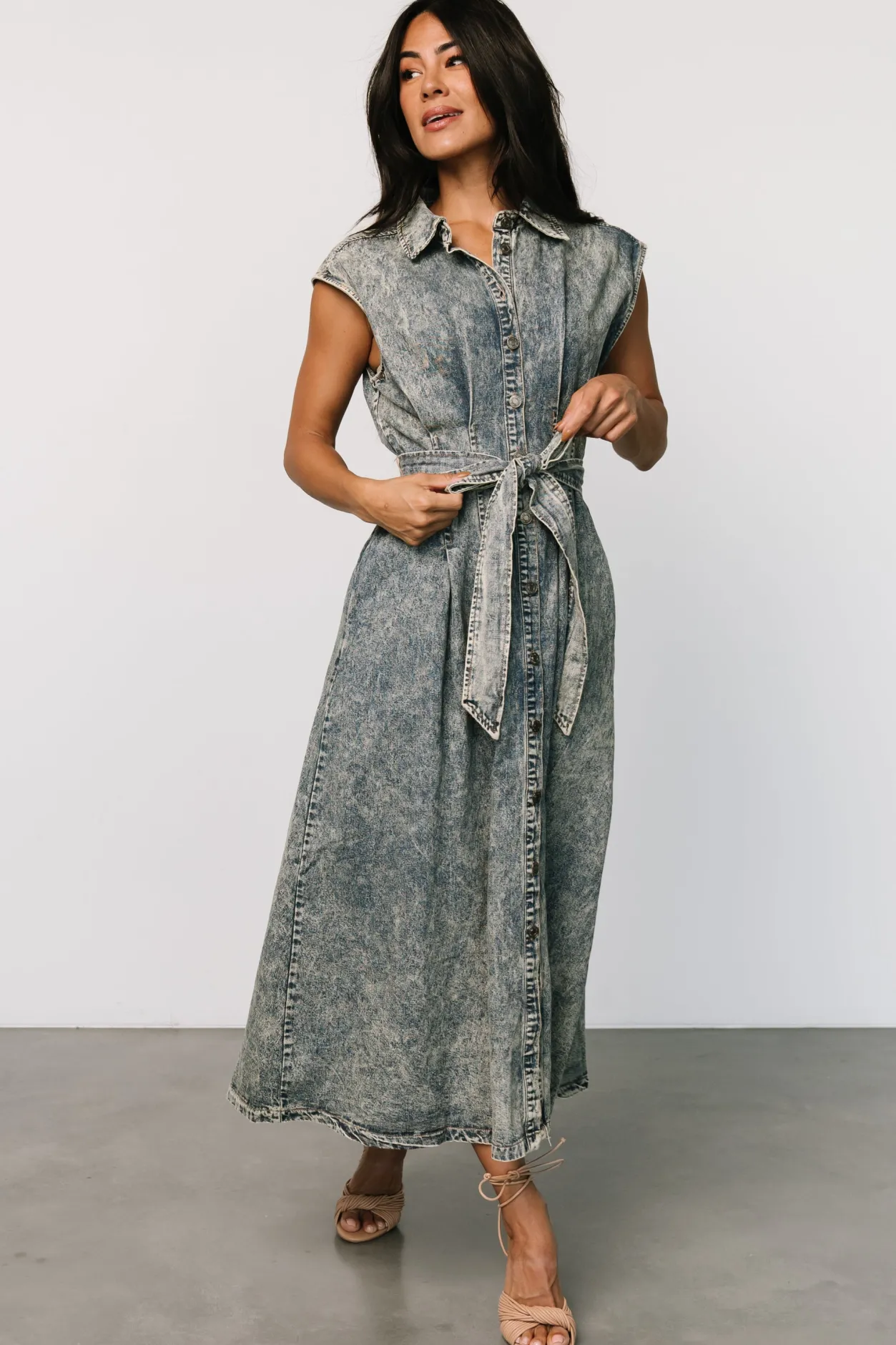 Online Baltic Born Britney Denim Dress | Vintage Blue VintageBlue