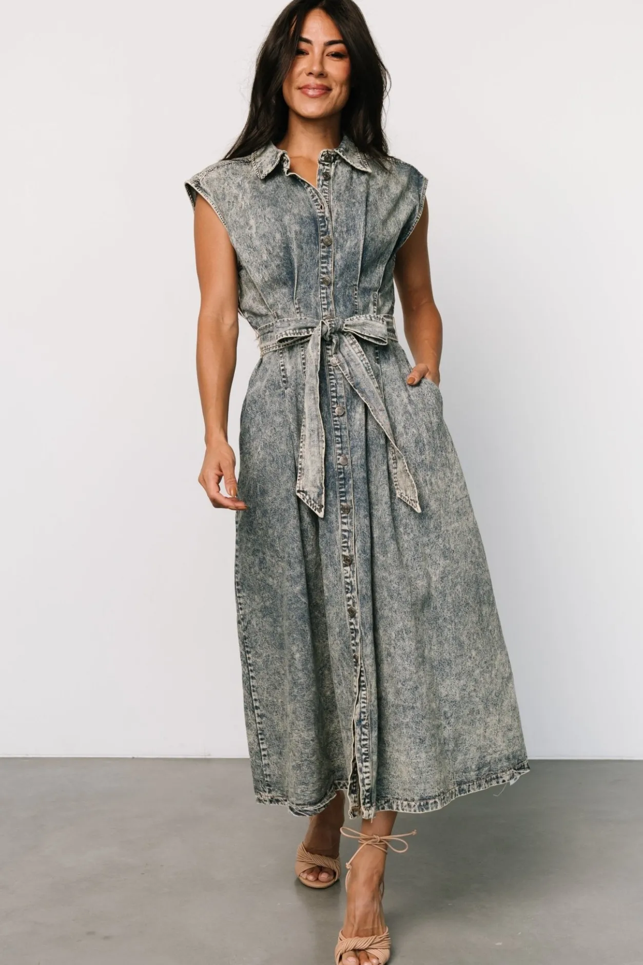 Online Baltic Born Britney Denim Dress | Vintage Blue VintageBlue