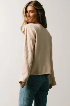Discount Baltic Born Britta Diamond Knit Sweater | Beige