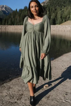 New Baltic Born Brittany Long Sleeve Dress | Olive