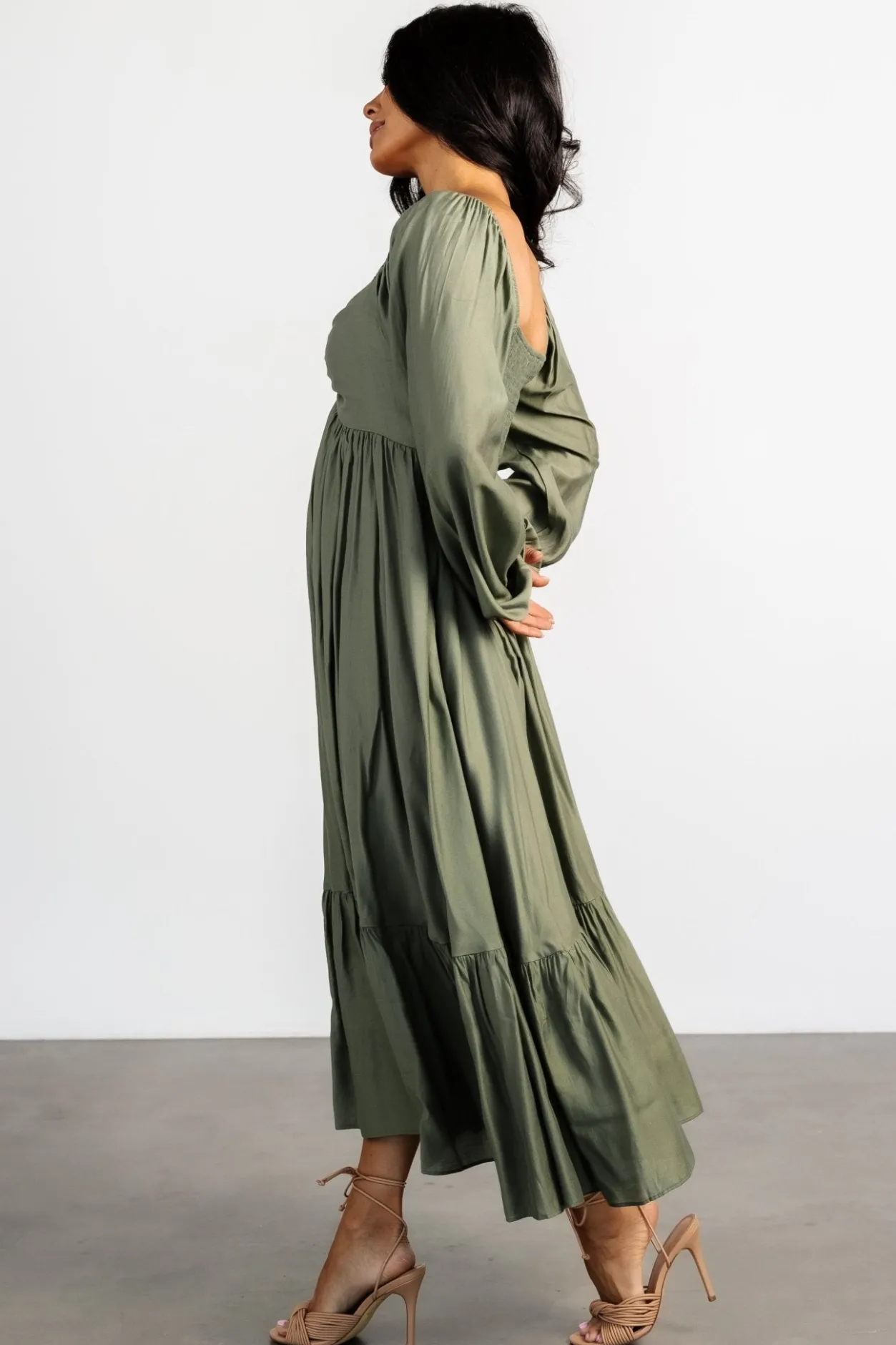 New Baltic Born Brittany Long Sleeve Dress | Olive