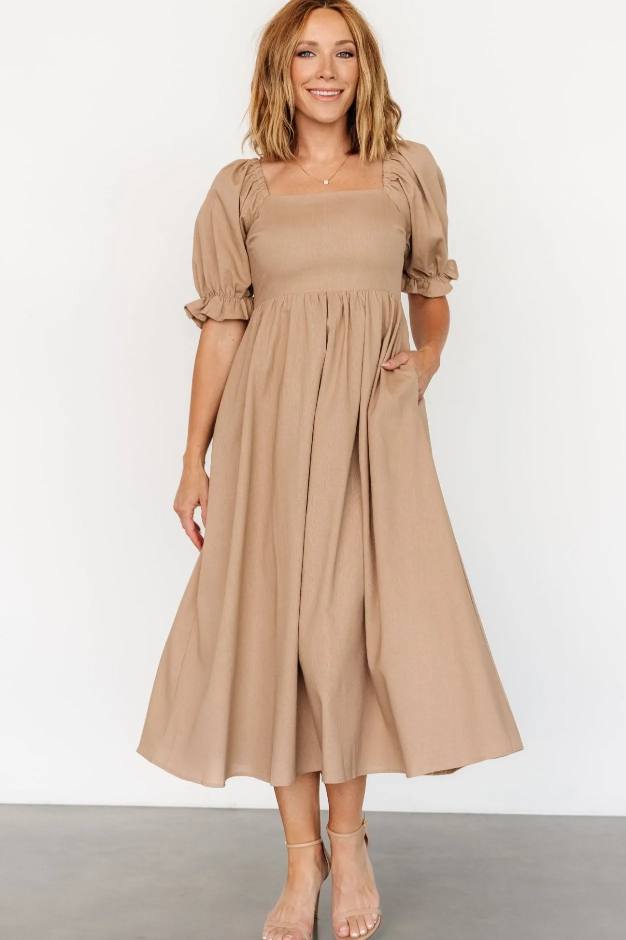 Discount Baltic Born Britton Midi Dress | Tan